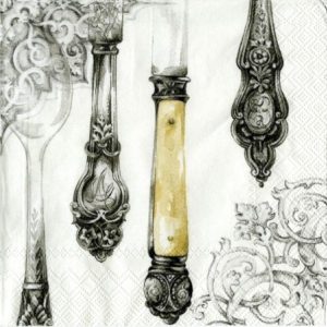 Cutlery Silber Servietten 33x33 Cm