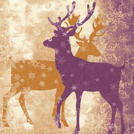 Luxury Ambiente Reindeer Napkins Purple 27734 P[ekm]433x433[ekm]